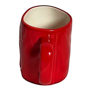 Rae Dunn SANTA DEFINE GOOD Red Mug with White Lettering - 16oz Ceramic Christmas Mug