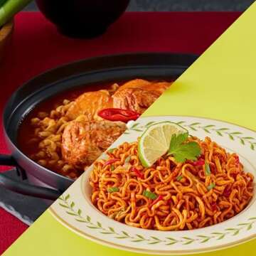 Samyang Buldak Chicken Stir Fried Ramen Korean Hot Spicy Ramen - 10 Flavor Variety Pack Cream Carbonara, Kimchi, Habanero, Cheese, Cheese - Korean Noodle Gift Set. Tiktok Ghost Spicy Challenge Your Tastebuds (10 Variety)