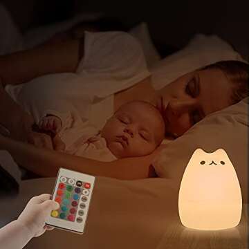 VteePck Cat Lamp Cat Gifts for Cat Lovers Cat Night Light for Kids | Cute Kawaii Night Lights Nurser...