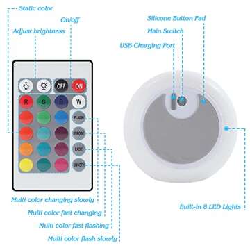 VteePck Cat Lamp Cat Gifts for Cat Lovers Cat Night Light for Kids | Cute Kawaii Night Lights Nursery Nightlight Toys with Remote Control LED Rechargeable for Baby Bedroom Decor | Cat Stuff