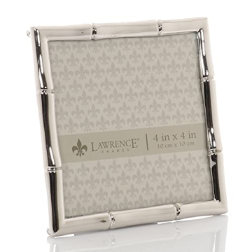 Elegant Silver Metal Picture Frame for 4x4 Photos