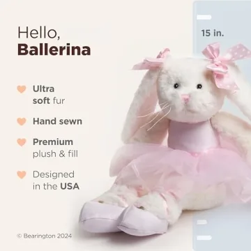Bearington Lil' Bunny Ballerina Plush Toy for Kids