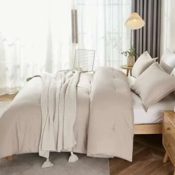 Affordable Litanika Khaki Comforter Set for All Seasons