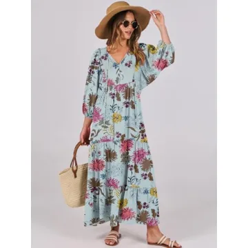 Anrabess Boho Maxi Dress - Perfect for All Seasons