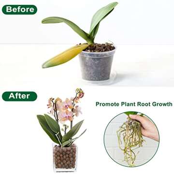 7LBS Clay Pebbles Leca for Plants, 8mm-18mm Clay Pebbles for Plants Leca Balls Clay Balls for Plants Garden Soil, Clay Pebbles for Hydroponic Growing Orchid Soil