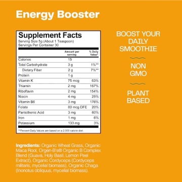 Amazing Grass Energy Booster Smoothie Mix for Vitality