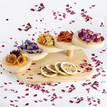 Dried Flowers, 18 Pack Natural Dried Flower Herbs Kit for Bath, Bomb, Soap, Resin, Candle Making, Include Rose Petals, Rosebuds, Lavender, Jasmine Flowers, Lily, Lemon Slice and More
