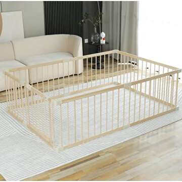 Stylish Wooden Baby Playpen Safe and Spacious Indoor Fun