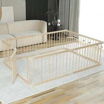 Stylish Wooden Baby Playpen Safe and Spacious Indoor Fun