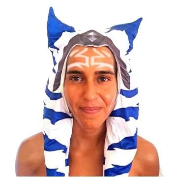 Cosplay Tats Asoka Face Markings Temporary Tattoo - Adult Size - 2 Sets - Skin Safe - Perfect Halloween Costume or Cosplay Accessory