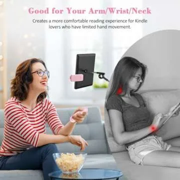 Smanu RF Remote Control Page Turner for Kindle Paperwhite Oasis Kobo eReaders, Remote Camera Shutter and Video, Remote Page Turner Clicker for iPad Tablets Reading Novels(Pink)