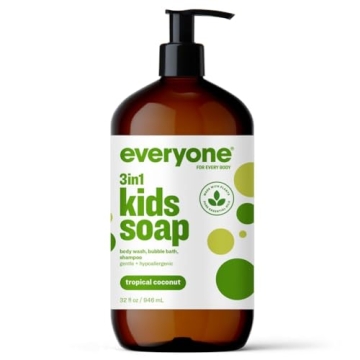 Everyone 3-in-1 Kids Soap - Tropical Coconut Cleanser, 32 Ounce
