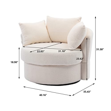 Comfortable Swivel Barrel Chair for Home and Office