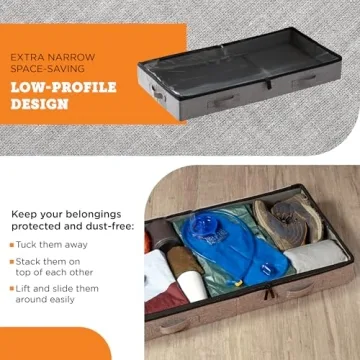 storageLAB Under Bed Storage Containers - 2 Pack Gray