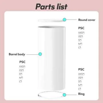 Sedeke 3PC White Cylinder Pedestal Stands for Events