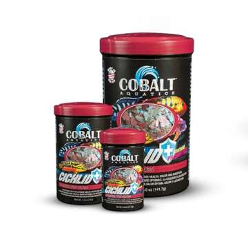 Cobalt Aquatics Cichlid Flakes - Probiotic Fish Food for Healthy Fish
