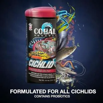 Cobalt Aquatics Cichlid Flakes - Probiotic Fish Food for Healthy Fish