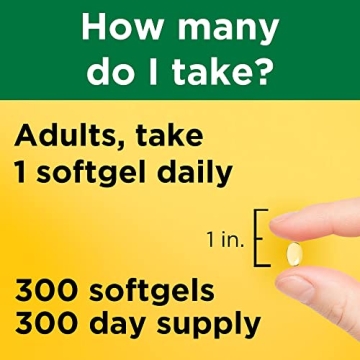 Nature Made D3 1000 IU Softgels for Health Support 300 Count