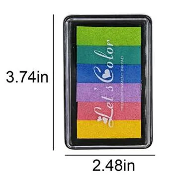 ANKOMINA 5 Pack 30 Shade Colors Gradient Rainbow Craft Ink Pad Stamps Colorful Rubber Stamp Pad Fing...