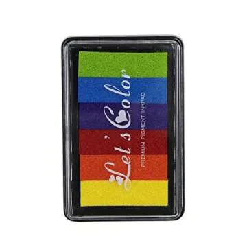 ANKOMINA Rainbow Craft Ink Pad for Kids Safe Washable Colors