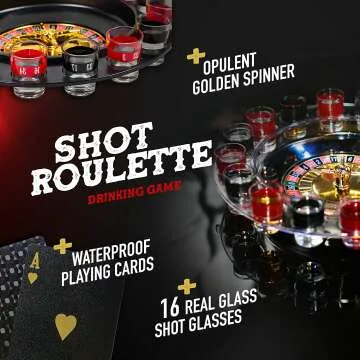 Shot Glass Roulette Drinking Game Set for Parties