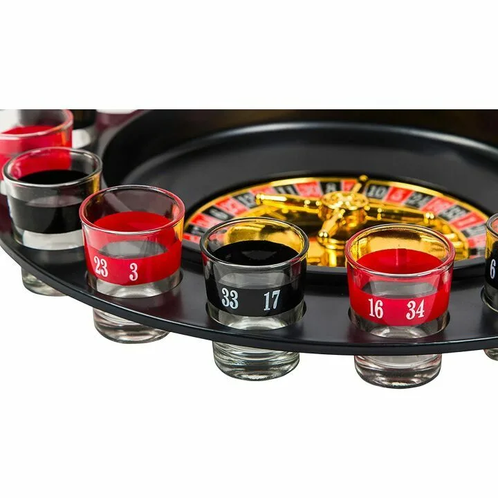 Shot Glass Roulette Drinking Game Set for Parties