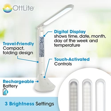 OttLite Portable LED Task Lamp – Rechargeable and Versatile