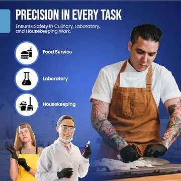 CLEAN SPACE PROJECT Black Nitrile Gloves Disposable, Box of 100-5.5 Mil, Non Latex & Powder Free - For Cooking Prep, Cleaning, Mechanic Work, Tattoo, Barber & More - Food & Industrial Use (Small)