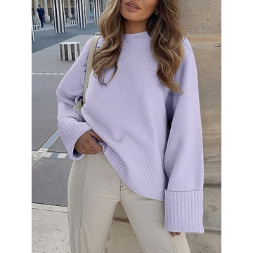 Trendy ANRABESS Oversized Fuzzy Knit Sweater for Women