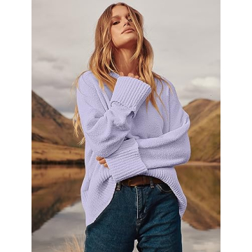 Trendy ANRABESS Oversized Fuzzy Knit Sweater for Women