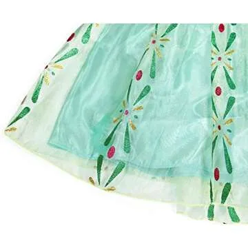 Xinfenglai Green Girls Princess Dress for Ages 3-4T