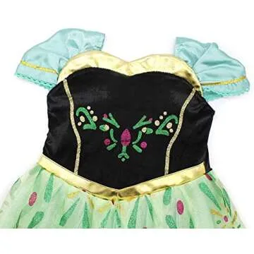 Xinfenglai Green Girls Princess Dress for Ages 3-4T