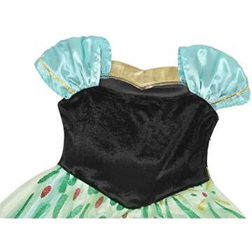 Xinfenglai Green Girls Princess Dress for Ages 3-4T