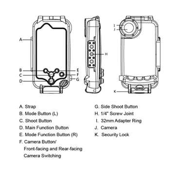 Durable HAWEEL iPhone Underwater Housing Case