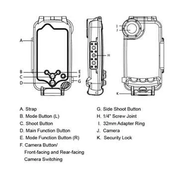 Durable HAWEEL iPhone Underwater Housing Case