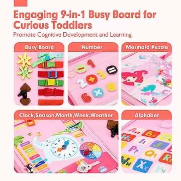 hahaland Busy Book for Toddlers Boys Girls Montessori Toys for 3+ Year Old Preschool Educational Lea...