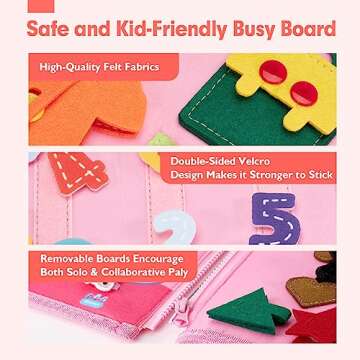 hahaland Busy Book for Toddlers Boys Girls Montessori Toys for 3+ Year Old Preschool Educational Learning Activities Toddler Travel Toys for Ages 2-4 with Life Skill Number Color Weather