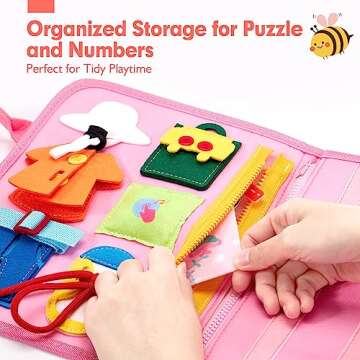 hahaland Busy Book for Toddlers Boys Girls Montessori Toys for 3+ Year Old Preschool Educational Learning Activities Toddler Travel Toys for Ages 2-4 with Life Skill Number Color Weather