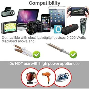 FOVAL Power Step Down 220V to 110V Voltage Converter with 4-Port USB International Power Travel Adapter in UK European Italy Asia More Than 150 Countries Over The World(Red)