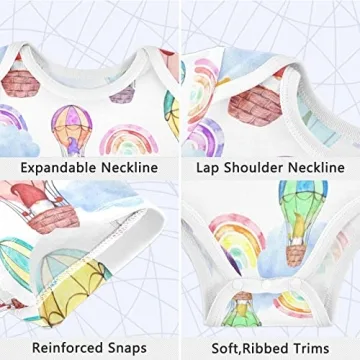 vvfelixl Gnomes Hot Air Balloons Infant Bodysuit 0-3M