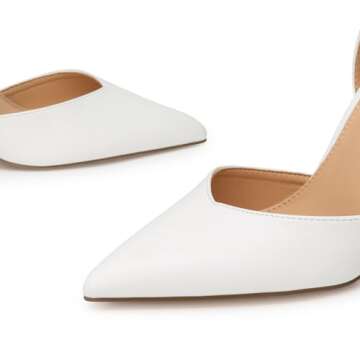 Elegant Trary White Heels for Women | Stylish Comfort in Pumps