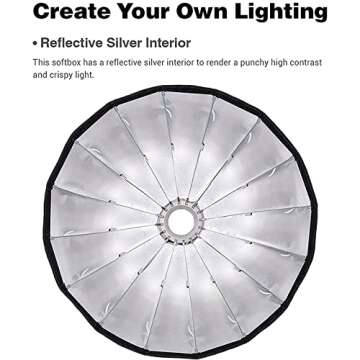 Godox QR-P90 35.5"/90cm Bowens Mount Softbox w/Front & Inner Diffuser, Fabric Grid, for Godox SL60W SL60IID SL60IIBi SL150WII VL150 VL300