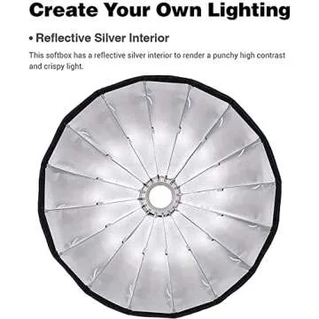 Godox QR-P90 35.5"/90cm Bowens Mount Softbox w/Front & Inner Diffuser, Fabric Grid, for Godox SL60W SL60IID SL60IIBi SL150WII VL150 VL300