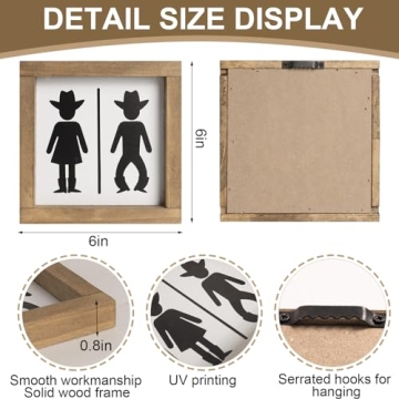 Charming Western Bathroom Decor Cowboy Wall Art Signs