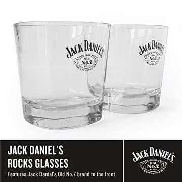Jack Daniels Whiskey Glasses Set - Premium Gift for Men