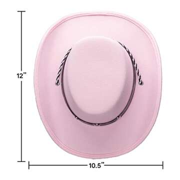 Baby Sized Cowboy hat,Baby Cowgirl Hats Pink 1 Piece, Infant Party Cowboy Hats Size Small Cowboy Hat...