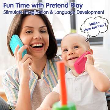 BABYFUNY Pretend Phone Toy for Toddlers 1-3 Years
