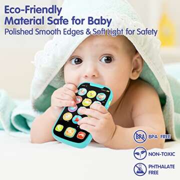 BABYFUNY Pretend Phone Toy for Toddlers 1-3 Years