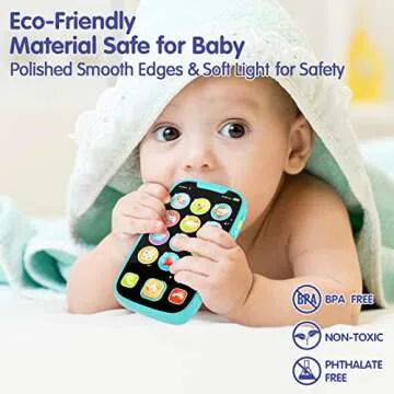 BABYFUNY Pretend Phone Toy for Toddlers 1-3 Years