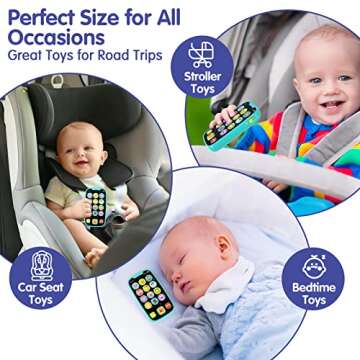 BABYFUNY Pretend Phone Toy for Toddlers 1-3 Years